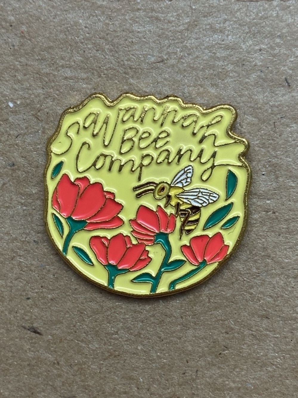 Savannah Bee Company Floral Enamel Pin